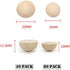 120 PCS Half Wooden Beads, Natural Split Wood Balls, Unfinished Half Round Wood Beads for DIY Projects Crafts (25mm, 20mm)