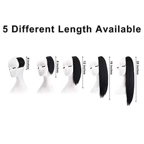 REECHO 4 inch Short Thick Hairpieces Adding Extra Hair Volume Clip in Hair Extensions Hair Topper for Thinning Hair Women 2 pack ColorNatural Black