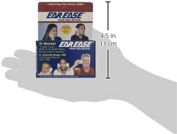 Ear Ease Pain Reliever for Adults, Children & Senior Citizens-Natural, Safe, Non-Invasive, Fast Acting & Effective Earache Relief from Sinus Pressure, Altitude Changes, Swimming, Allergies, Cold & Flu
