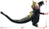TwCare Space Godzilla Toy Action Figure, 1994 Movie Monster Series SpaceGodzilla Soft Vinyl, Carry Bag