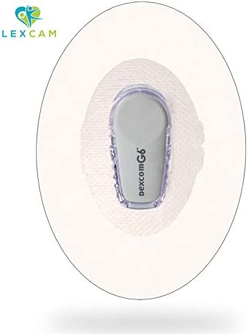 Dexcom G6 Adhesive Patches - Pack of 20 - Lexcam Waterproof CGM Overpatch - Color Clear