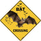 CROSSWALKS Bat Crossing 12" X 12" Aluminum Sign (X414)