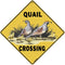 CROSSWALKS Quail Crossing Sign - 12" X 12" Aluminum Sign (X143)
