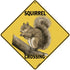 CROSSWALKS Squirrel Crossing 12" X 12" Aluminum Sign (X315)