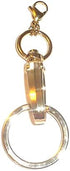 Hidden Hollow Beads Trendy Made in USA, Women's Fashion Lanyard ID Badge Holder, 34" Long, Holds Keys and Badge (Gold Round Pendant)