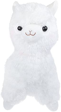 TOLLION Cuddly White Alpaca Llama Lamb Toy -7" Stuffed Animal Cushion Plush Doll Valentine Gift New Baby Gift Graduate Gift Lovers Anniversary Fiesta Gift for Girlfriend Children Friends