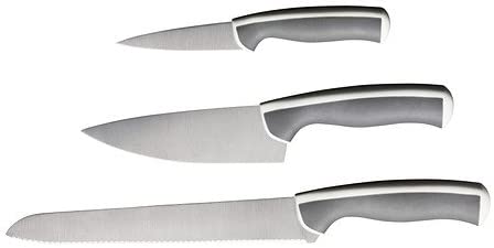 Ikea Knife Set Bread Cook Paring Gray White (3 Piece)