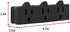 GE 3-Outlet Extender, Heavy Duty Power Splitter, Grounded, Wall Tap Adapter, 3-Prong, 1875 Watts, UL Listed, Black, 50911