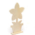 Baker Ross AR264 Wooden Flower Blanks for Kids - Pack of 4, Woodcraft Painting Craft Kits for Kids Art Activities