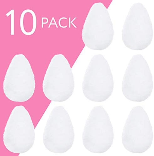 10 Pack Facial Sponge for Daily Deep Cleansing and Regular Exfoliating - Regular Buff Puff Style Exfoliating Pads Puf for Removing Dead Skin, Dirt & Makeup - Normal to Oily - Made in The USA