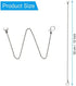 3 Pack Universal Toilet Flapper Chain Replacement Kit,Stainless steel,Including 12-Inch Chain,Hook,Ring