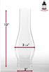 Light of Mine |3" x 12" Oil Lamp Globe Replacement Lamp | Oil Lamp Chimney | Hurricane Lamp Glass Replacement | Clear Smooth Top Chimney
