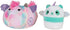 Squishville by Squishmallows Felicia in Carriage & Zeke in Car, Two 2” Soft Mini-Squishmallow Pandacorn and Zebra Plush, Plush Carriage and Car Vehicles, Irresistibly Soft Colorful Plush