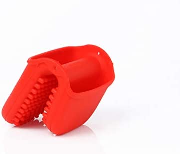 Dexas Mini Silicone Oven Mitt with Raised Nibs, Red