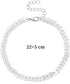 Bonlting Fashion Ankle Bracelet Women Sterling Silver Anklet Foot Jewelry Chain Beach
