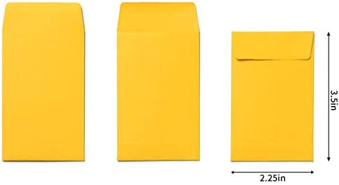 200 Pieces Colorful Small Coin Envelopes Self-Adhesive Seed Envelopes Mini Parts Small Items Storage Packets Envelopes for Garden, Office or Wedding Gift (2.25×3.5 inch)