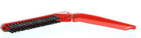 Folding Compact Travel Pocket HAIR BRUSH/COMB, 1 Red 1 White by Le Salon