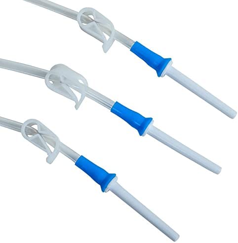 HealthAndYoga(TM) Replacement Enema Tubing – Super Economical, Hygienic, Medical Grade PVC - 1.5 Meter with Slide Clamp and Nozzle - Compatible with Most Kits (3 Set)