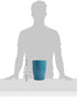 iDesign Round Plastic Waste Basket, The Franklin Collection – 7.7" x 7.7" x 9.1", Teal Blue