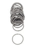 Heliums Gray Large Hair Elastics, 2.25 Inch 4mm Ponytail Holders, Match Your Hair Color Neutral Shades - 30 Pack