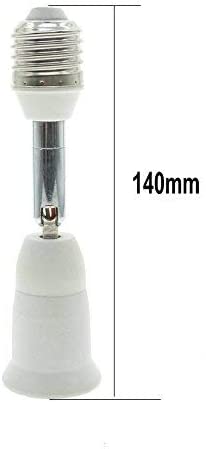 Aukora E26 E27 Light Bulb Socket Extender, Bendable Medium Base Light Socket Converter for Motion Sensor Light Bulb Standard LED Bulbs, Adjustable Vertical 180° Horizontal 360°(2 Pack)