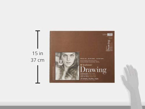 Strathmore (400-7 400 Series Drawing Pad, 14"x17", Ivory/Cream, 24 Sheets