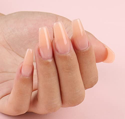 AIMEILI Builder Base Sheer Color Gel, No Need Slip Solution Builder Extension, Soak Off Gel Nail Polish 6pcs X 10ml - Kit Set 34