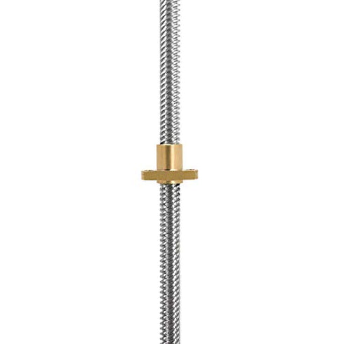 QWORK T8 Nut Trapezoidal Screw, 4Pcs Brass 3D Printer Upgrade Parts for 8MM Lead Screw for Ender 3 CR-10 CR-10s Z Axis