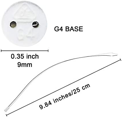 Rayhoo G4 LED Bulb Socket Halogen MR11 Base Ceremic Lamp Holder Socket, Miniature Bi-Pin Base Socket, Halogen Incandescent Led Socket Ceramic Body Lamp Holder, 10-Pack