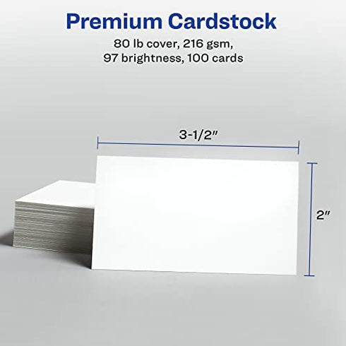 Avery Ink-Jet Printer White Business Cards (28371)