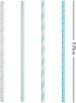 ALINK Biodegradable Light Blue White Paper Straws, Pack of 100 Party Straws for Juice, Cocktail, Smoothies, Birthday, Wedding, Bridal/Baby Shower and Christmas Decorations Supplies