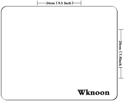 Wknoon Abstract Marble Marbled Large Gaming Mouse Pad Custom, Chic Elegant White and Rose Gold Marble Mouse Pads