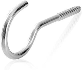 Gydandir Heavy Duty Large Screw Hooks Jumbo Ceiling Hooks Cup Hooks, Length 4 Inches, 12 Pack