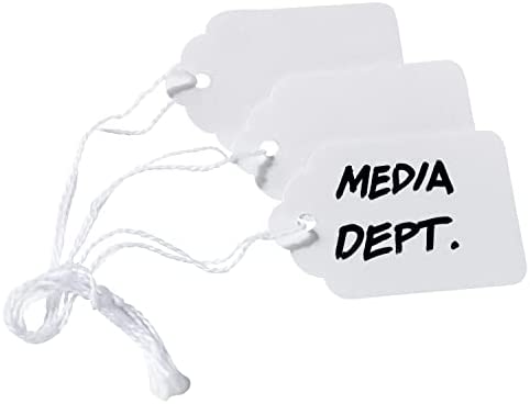 AVERY White Marking Tags Strung, Pack of 1000 (12204),,1 3/4 x 1 3/32