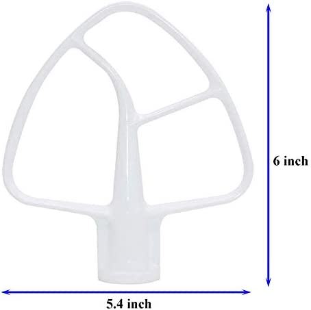 K45B Coated Flat Beater for Kitchen-Aid Stand Mixer. Flex Edge Beater Paddle WPW10672617 Compatible with Whirlpool KSM45, KSM75, KSM88, KSM90, KSM100, KSM106, KSM110, KSM120, KSM150, KSM160, KSM180
