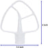 K45B Coated Flat Beater for Kitchen-Aid Stand Mixer. Flex Edge Beater Paddle WPW10672617 Compatible with Whirlpool KSM45, KSM75, KSM88, KSM90, KSM100, KSM106, KSM110, KSM120, KSM150, KSM160, KSM180