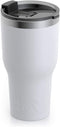 RTIC Tumbler with Splash Proof Lid, 30 oz, White, Insulated Travel Stainless Steel Coffee Mug, Sweat Proof, Keeps Hot & Cold Longer