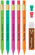Paper Mate Handwriting Triangular Mechanical Pencil Set with Lead & Eraser Refills, 1.3mm, Fun Barrel Colors, 8 Count