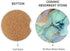 Britimes Absorbent Car Coasters 2 Pack for Cup Holders, 2.56" Ceramic Stone & Non-Scratch Cork Base Drink Coasters