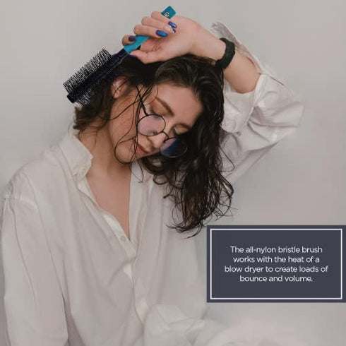 Spornette Double Stranded Xl Nylon Round Hair Brush - 2.75 Inch Large Round Brush With Long, Soft Nylon Bristles For Blow Drying, Blow Outs, Curling, Styling, Or Smoothing Hair For Women and Men