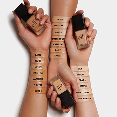e.l.f. Flawless Finish Foundation, Lightweight & Medium Coverage, Semi-Matte Finish, Snow, 0.68 Fl Oz (20mL)