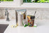 Mini Countertop Brushed Stainless Steel Swing Lid Trash Can Set, Come with Trash Bag, 1.5 L / 0.40 Gal , Multiple Color Options, Silver