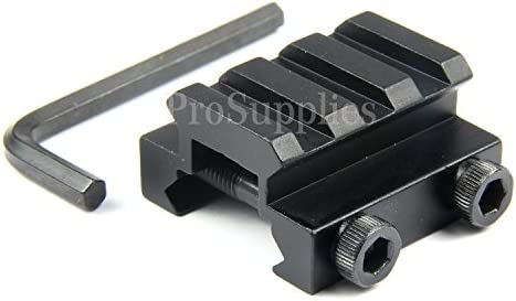 TACFUN 2PCS Flat TOP Half 1/2 INCH Mini Riser Block Mount 3 Slot Picatinny Rail