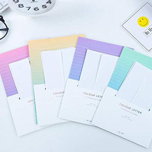 Letter Writing Paper - Lined Stationary Paper and envelope Set - Letter Stationery Set, 32 Sheet Writing Stationery Paper with 16 envelopes+ 1 Sheet Label Seal Sticker,Q383