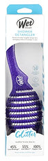 Wet Brush Hair Brush Shower Detangler, Purple Glitter Color, Shower Hair Brush with Soft Bristles Minimizes Pain and Protect Against Split Ends and Breakage for Men, Women, and Kids