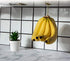 DIKALU Metal Banana Hanger - Under Cabinet Hook for Bananas or Other Kitchen Items. Keep Banana Fresh (Silver Color X 1pc)