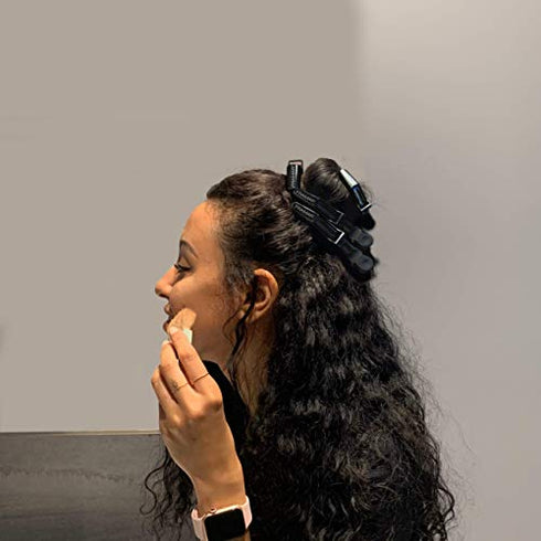FRAMAR Black Hair Clips 10 pcs, Hair Clips For Women, Premium Hair Clip, Alligator Hair Clips for Styling Women, Alligator Clips, Alligator-Clips for Hair, Pince a Cheveux, Hair Accessories, No Crease Hair Clips 10 pcs