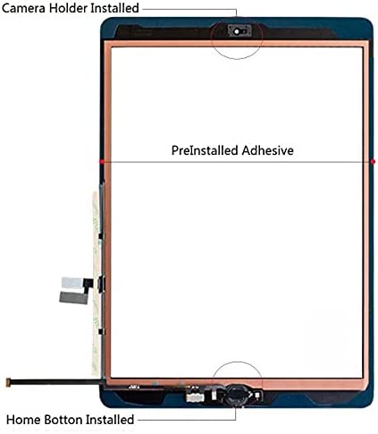 FeiyueTech for iPad 7 7th Gen/8 8th Gen 2019 2020 iPad 10.2" Touch Screen Digitizer Replacement A2197 A2198 A2200 A2270 A2428 A2429 A2430 Front Glass Assembly with Home Button+Adhesive+Toolkit,Black
