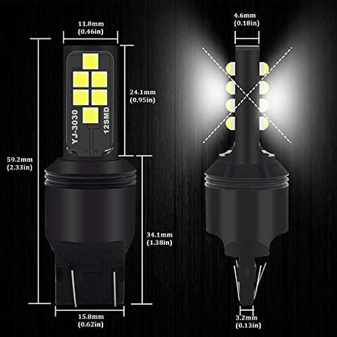 SOCAL-LED LIGHTING 7440 7443 Pink Purple LED Turn Signal Bulb Advanced 3030 SMD Bright Colorful DRL Brake Lamp Parking Tail Light, Pack of 2