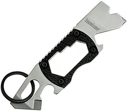 Kershaw PT-2 Compact Keychain Pry Tool (8810X); Features Bottle Opener, Two Screwdriver Tips, Pry Bar, Wire Scraper, Three Hex Drives; Made of 8Cr13MoV Stainless Steel; 0.8 OZ, 3.75 In. Overall Length